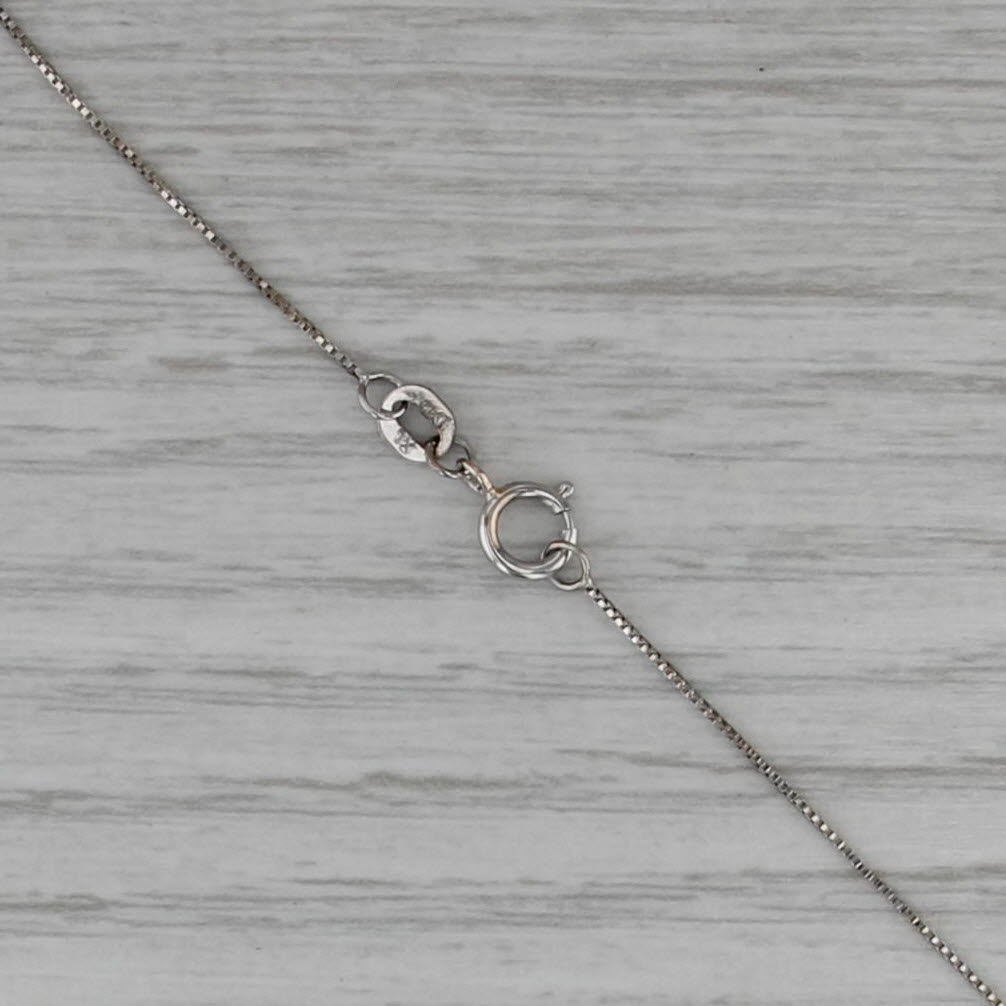 0.21ctw Diamond 3-Stone Journey Pendant Necklace 14k White Gold 19" Box Chain