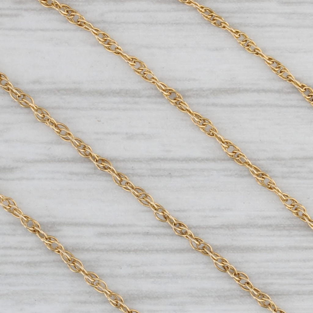 Gray Green Nephrite Jade Bead Necklace 14k Yellow Gold 17.5" Rope Chain