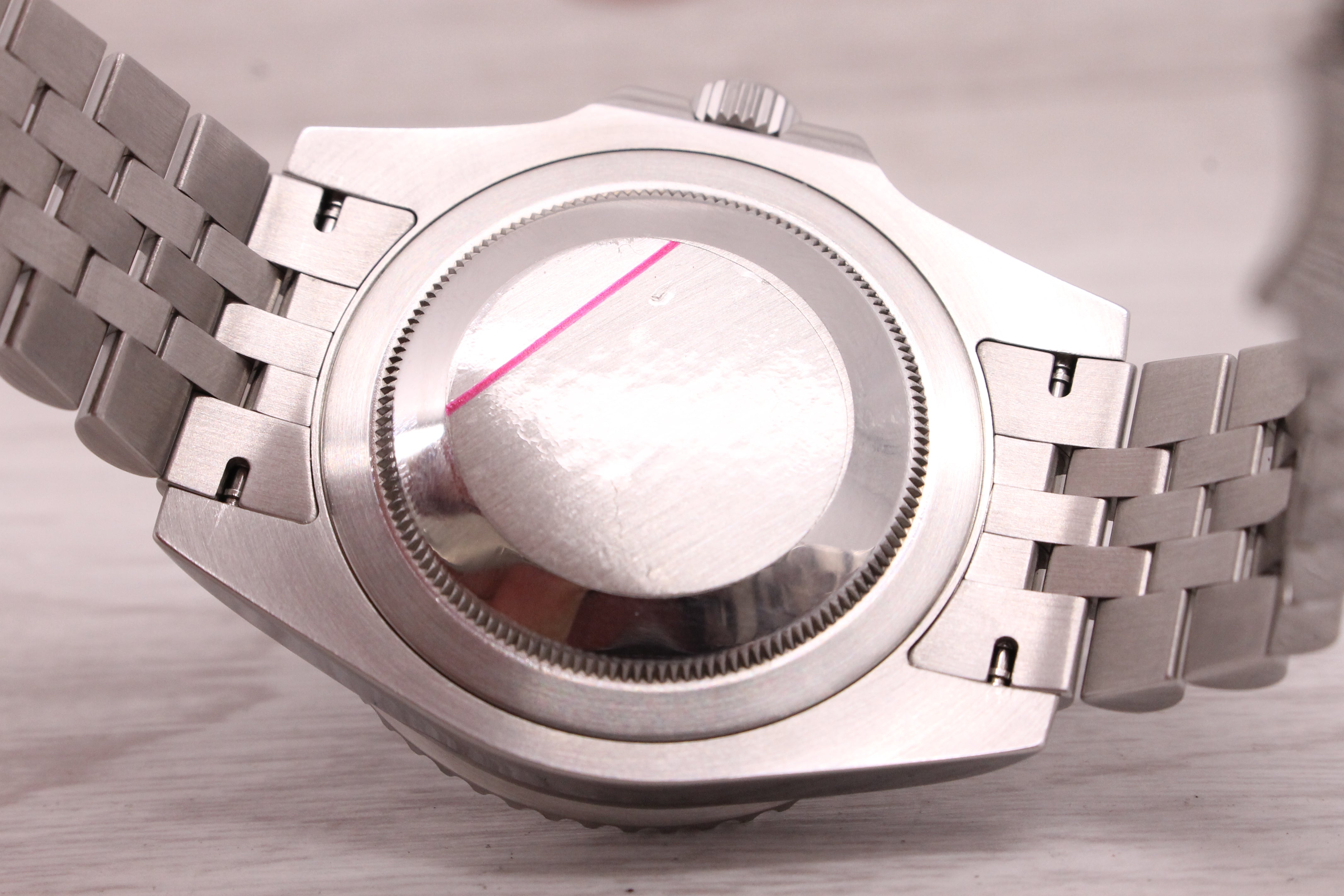 Gray Rolex GMT Master II 126710BLRO Pepsi Mens Automatic Steel Watch Jubilee Band