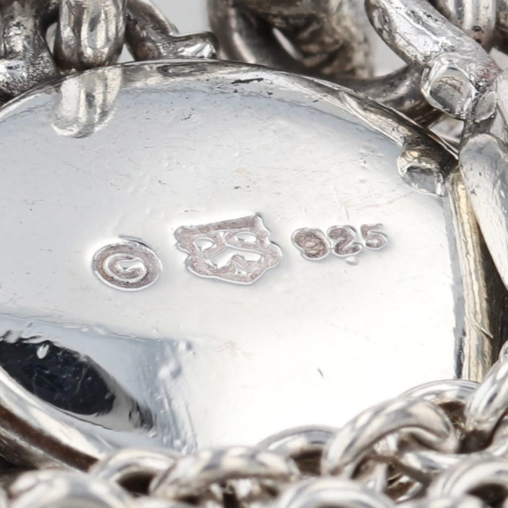 Slane & Slane Bee Eros Rhea Pendant Necklace Sterling Silver Toggle Cable Chain