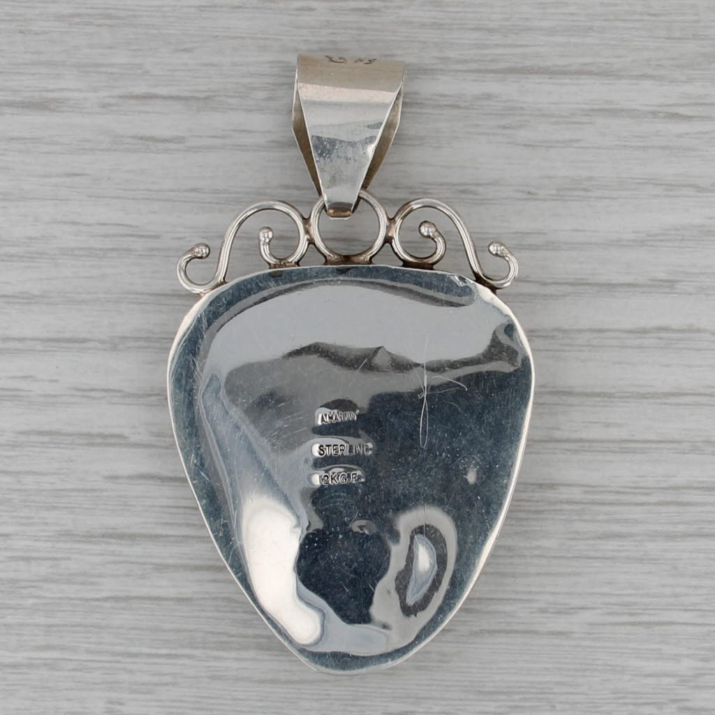 Native American Tribal Pendant Sterling Silver 12k Gold Filled Navajo Mariano