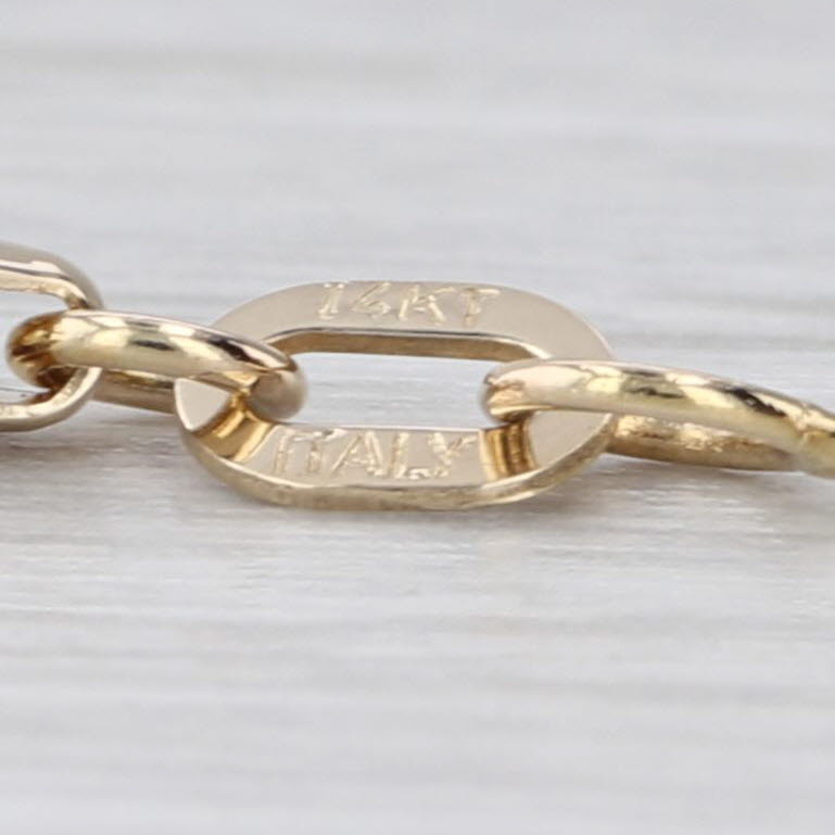 Floral Openwork Teardrop Pendant Necklace 14k 2-Toned Gold 17.75" Cable Chain
