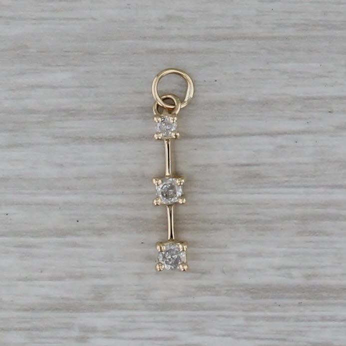 0.21ctw Diamond 3-Stone Journey Pendant 14k Yellow Gold