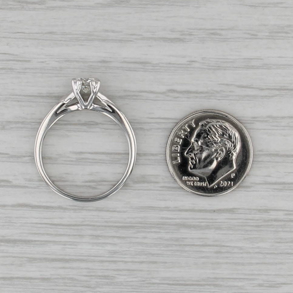 0.48ct Round Diamond Solitaire Engagement Ring Platinum Size 7.5