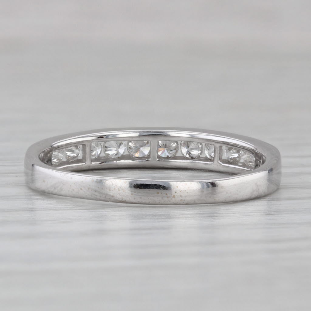 0.42ctw Diamond Men's Wedding Band 14k White Gold Size 10.25