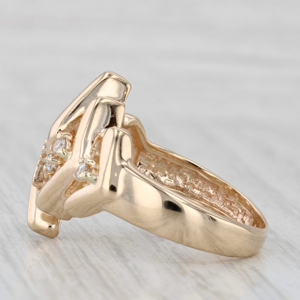 Light Gray 0.16ctw Diamond Ring 14k Yellow Gold Size 5.75