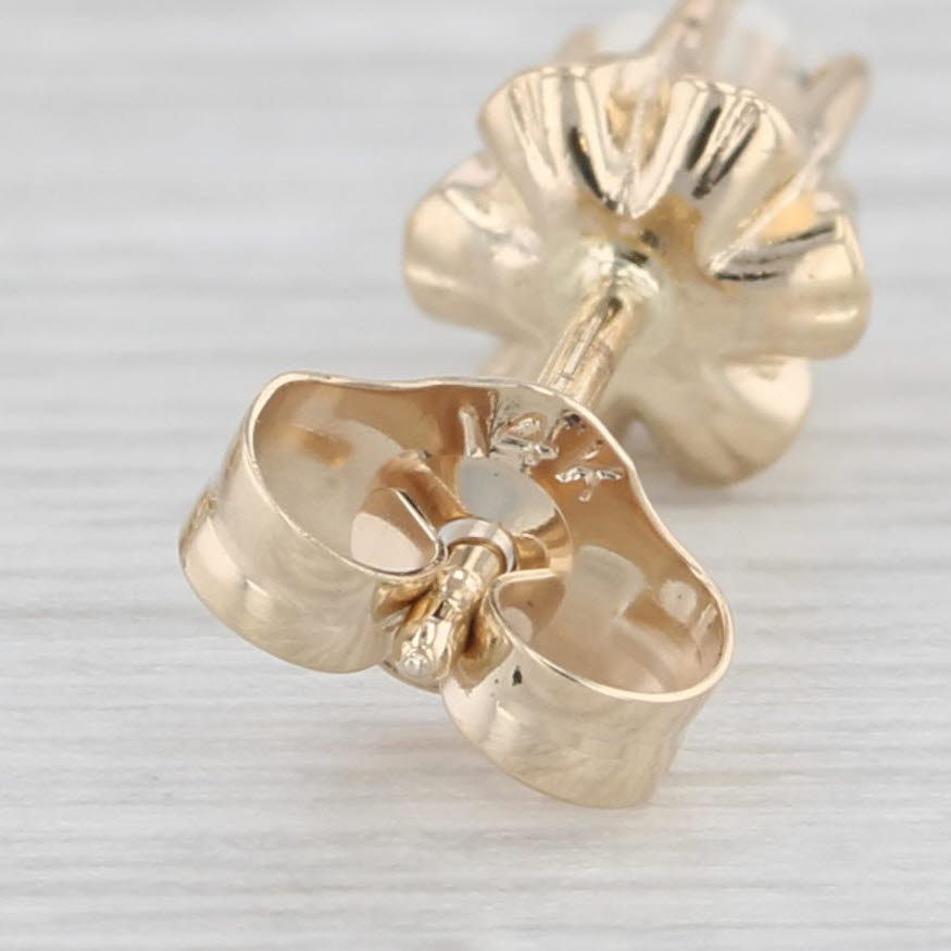 Light Gray Vintage 0.23ctw Diamond Stud Earrings 14k Yellow Gold Round Solitaire Studs