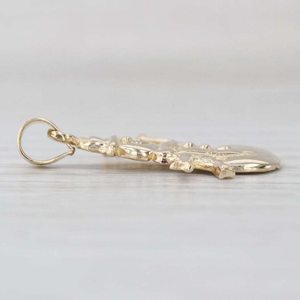 Snowman Pendant 14k Yellow Gold Holiday Jewelry