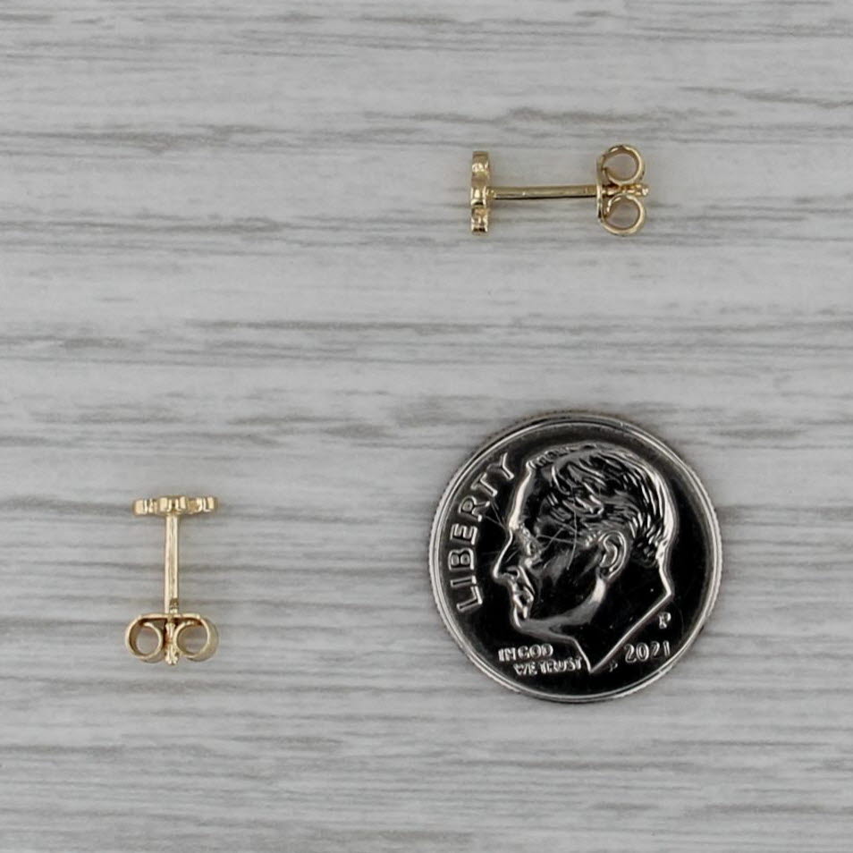 Cloud Stud Earrings 18k Yellow Gold Small Scalloped Studs