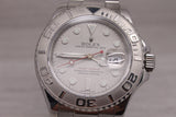 Light Slate Gray 1999 Rolex Yachtmaster 16622 Mens 40mm Steel Platinum Automatic Watch Box Papers