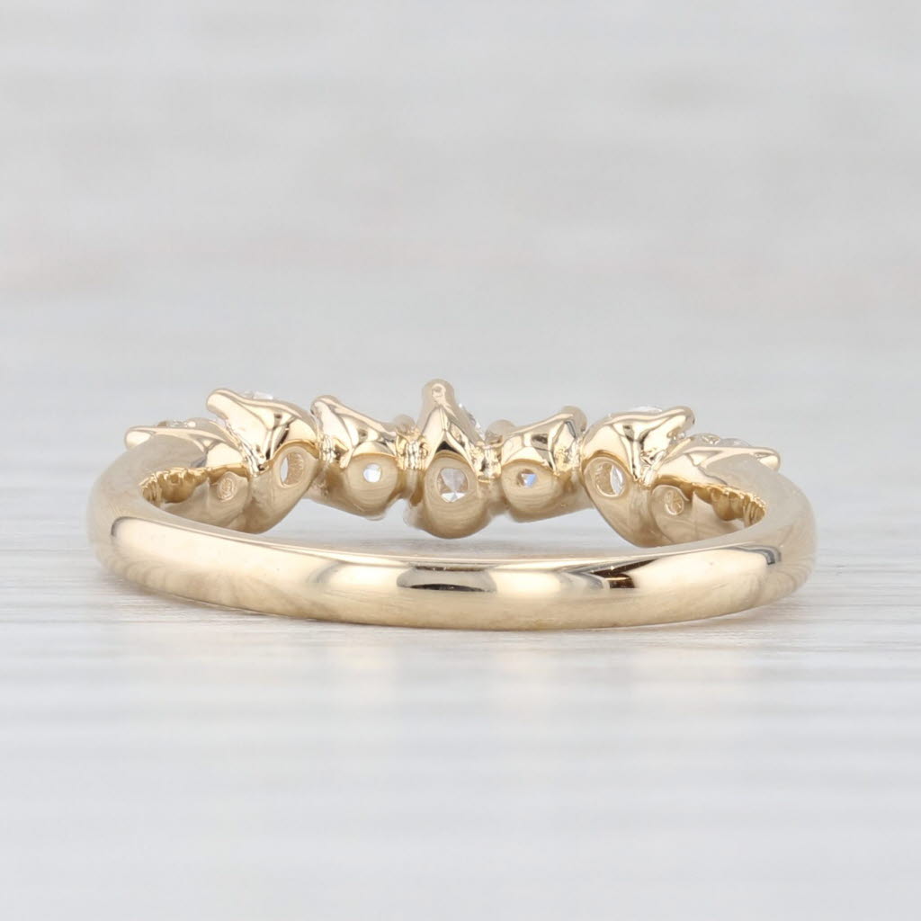 Light Gray New 0.71ctw Diamond Wedding Band 14k Yellow Gold Stackable Anniversary Ring 6.5