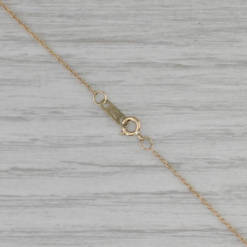 0.27ctw Diamond Open Heart Pendant Necklace 10k Yellow Gold 18.5" Rope Chain