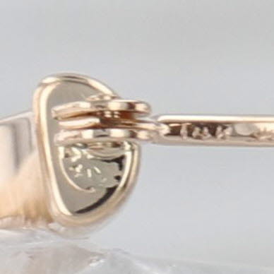 Oval Hoop Earrings 14k Yellow Gold Snap Top Post Hoops