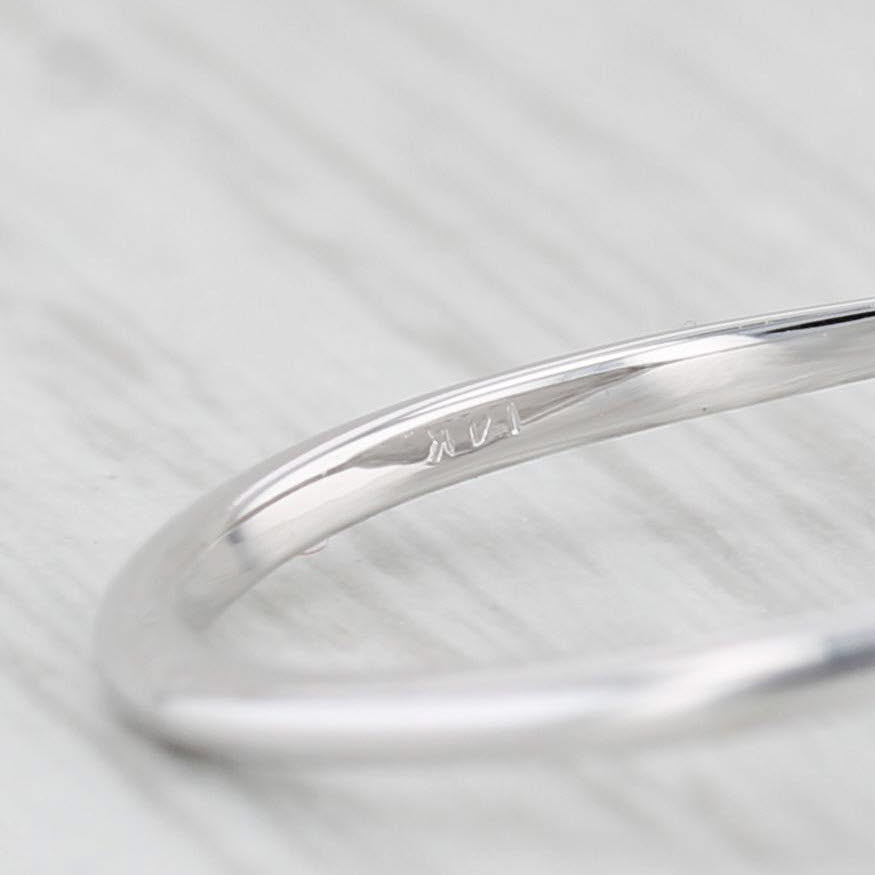Light Gray 0.40ctw Diamond Vintage Princess Ring 14k White Gold Size 9.5