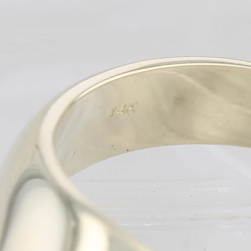 Light Gray 0.69ctw Diamond Cluster Ring 14k Yellow Gold Size 12 Men's Vintage