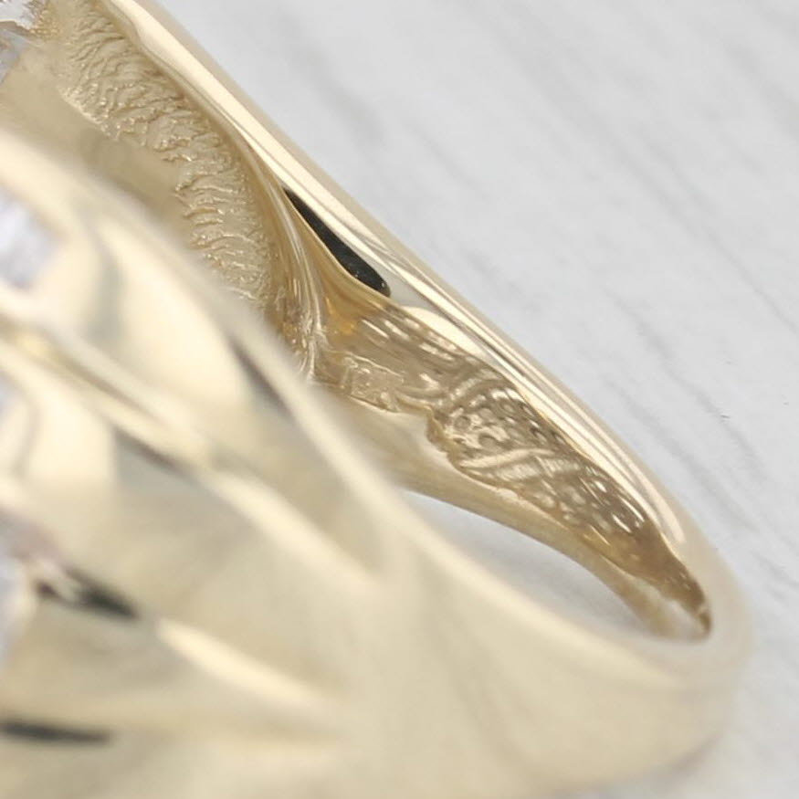 Light Gray 1.05ctw Diamond Cocktail Ring 10k Yellow Gold Size 7.25