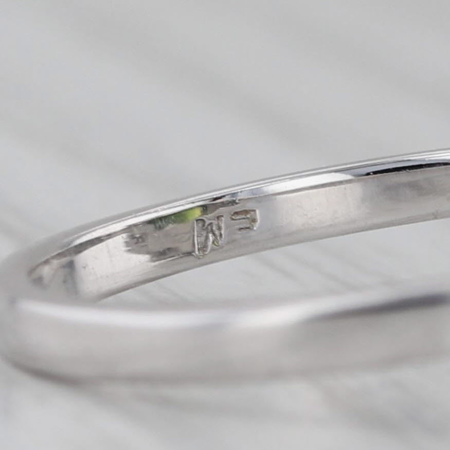 Gray 3.20ctw Oval Green Tourmaline Diamond Ring 14k White Gold Size 7.5
