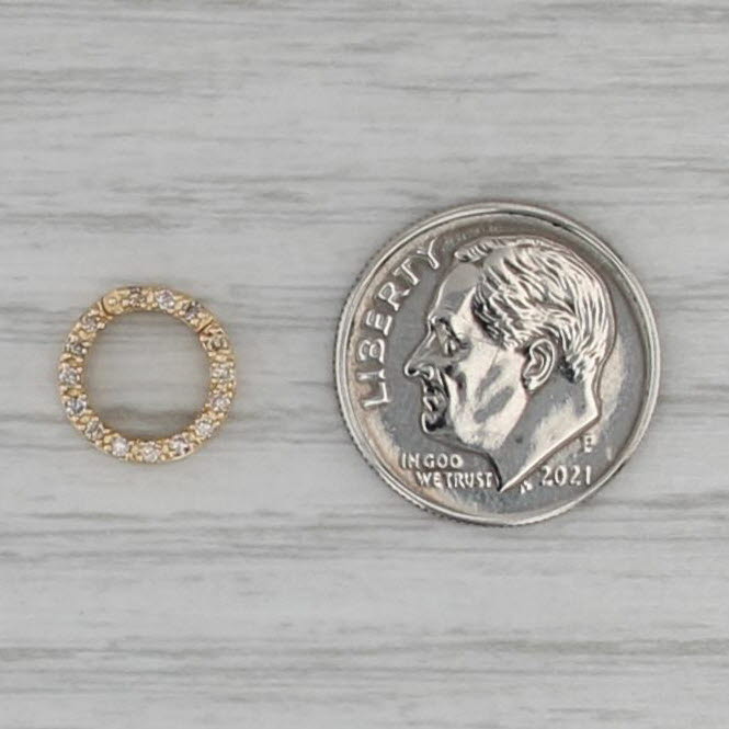 Diamond Clip Bail Hinged Snap Ring 14k Yellow Gold Findings Jewelry Making