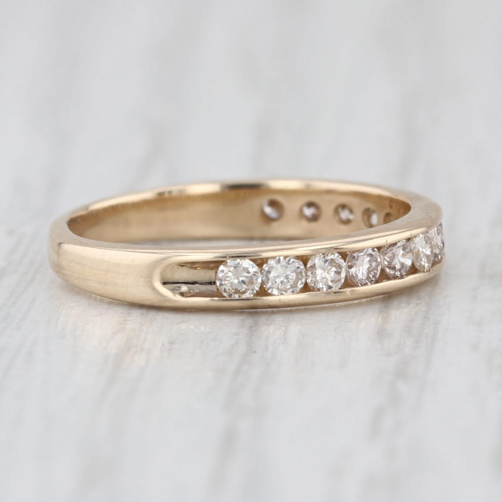 0.40ctw Diamond Wedding Band 10k Yellow Gold Size 5.5 Stackable Ring
