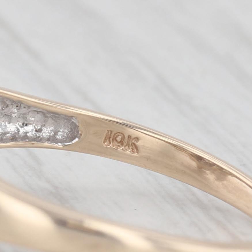 0.39ctw Diamond Cluster Ring 10k Yellow Gold Size 9.25