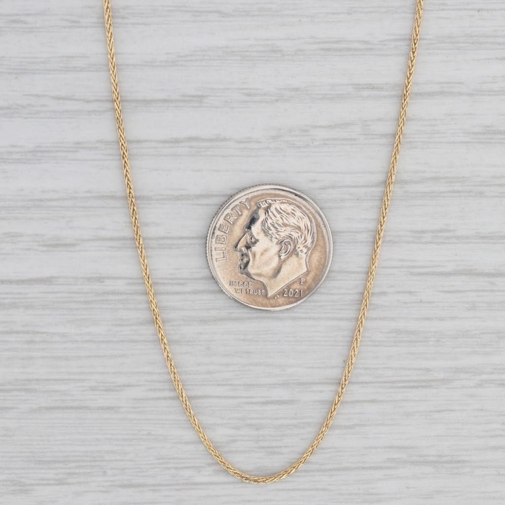 19.75"Wheat Chain Necklace 10k Yellow Gold 1mm