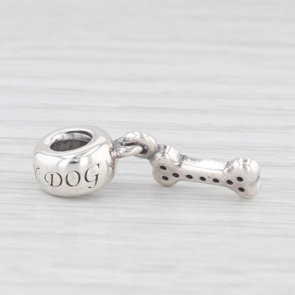 Pandora I Love My Dog Charm Bone Dangle Sterling Silver CZ 791263CZ