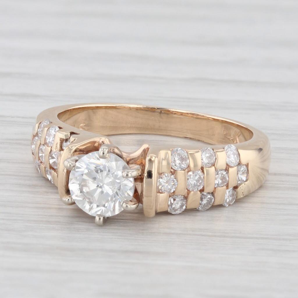 1.15ctw Round Diamond Engagement Ring 14k Yellow Gold Size 6.5