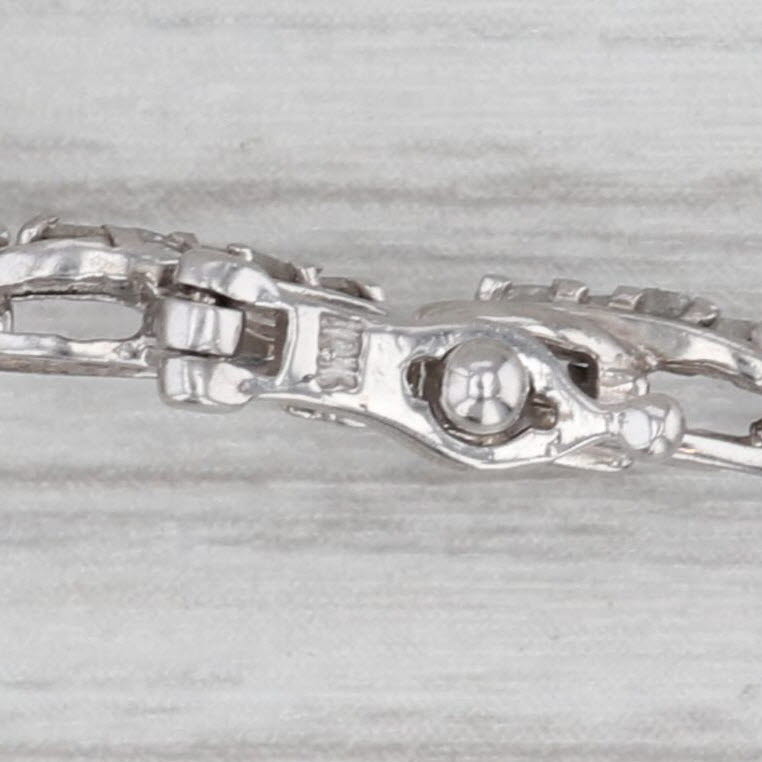 Gray 1ctw Diamond Figure 8 Bracelet 10k White Gold 6.75" 4.8mm