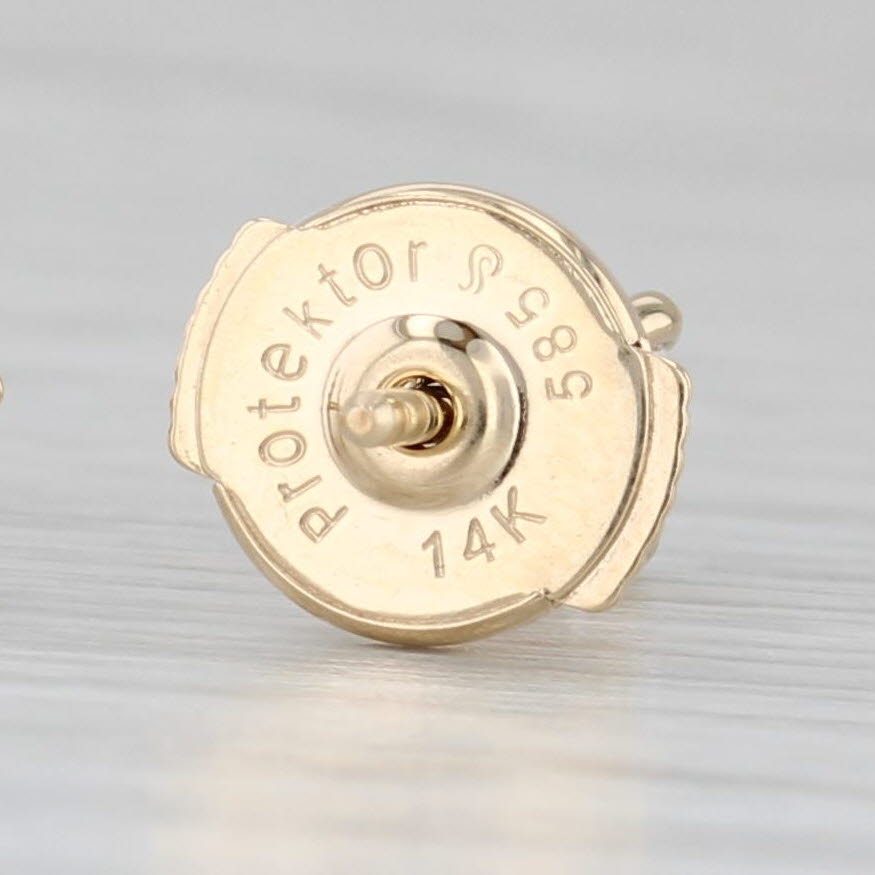 Light Gray New 0.78ctw Lab Grown Diamond Stud Earrings 14k Gold F VS1 Round Solitaires IGI