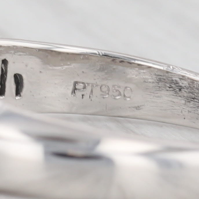 Gray 0.86ctw Marquise Diamond Engagement Ring 950 Platinum Size 7.25