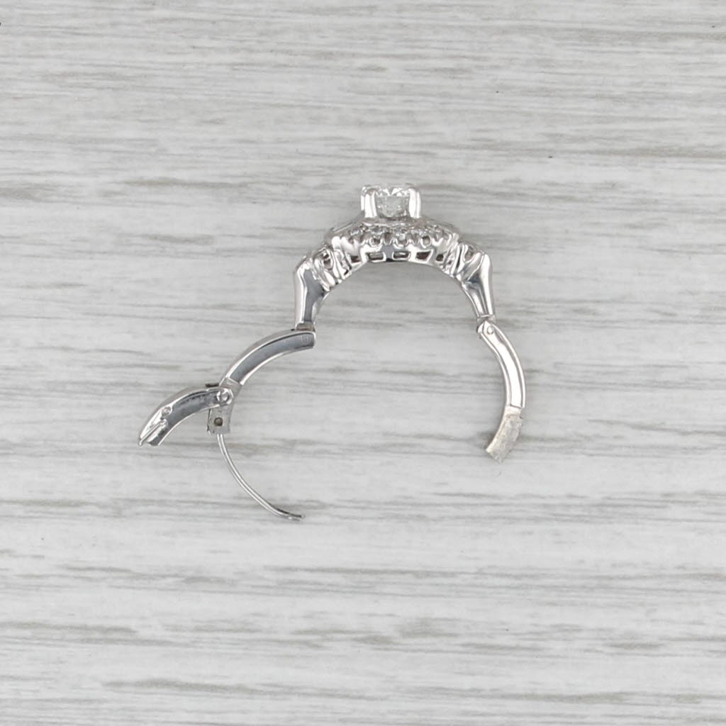 Vintage 0.94ctw Diamond Engagement Ring Platinum Size 3.5 Arthritic Shank