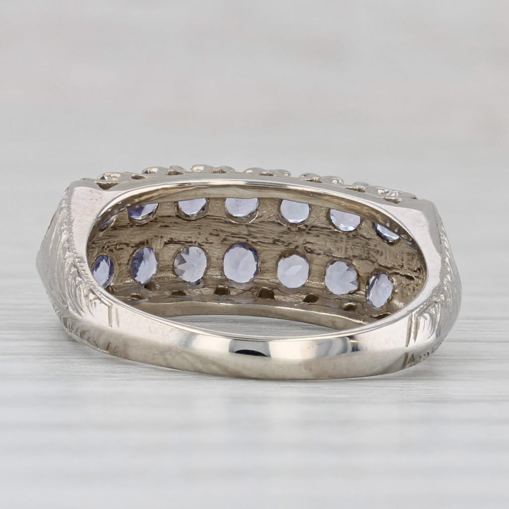 Gray Vintage 0.70ctw Tanzanite Ring 14k White Gold Size 6