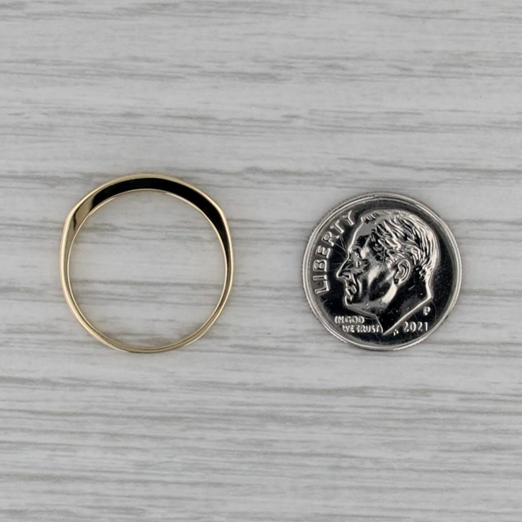 0.22ctw Multicolor Diamond Ring 14k Yellow Gold Stackable Wedding Band Sz 6.75