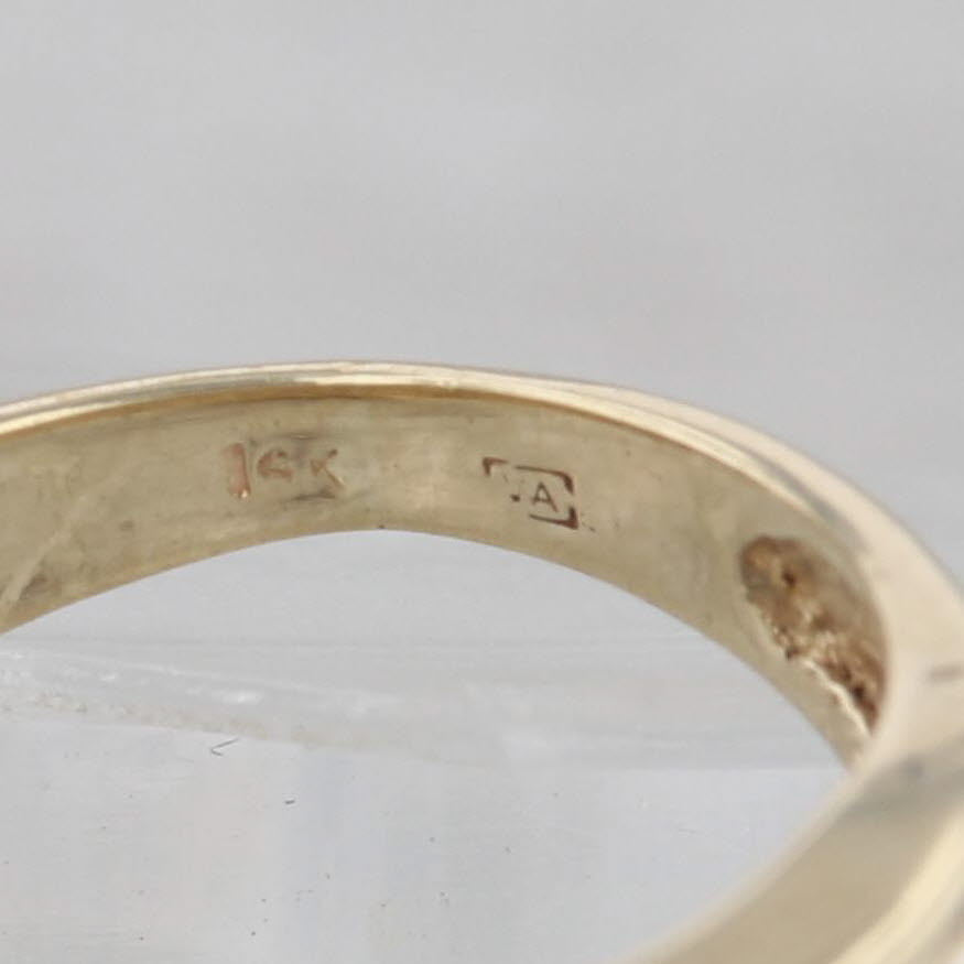 Gray 0.44ctw Diamond Double Band Ring 14k Yellow Gold Size 5-5.25 Wedding Stackable