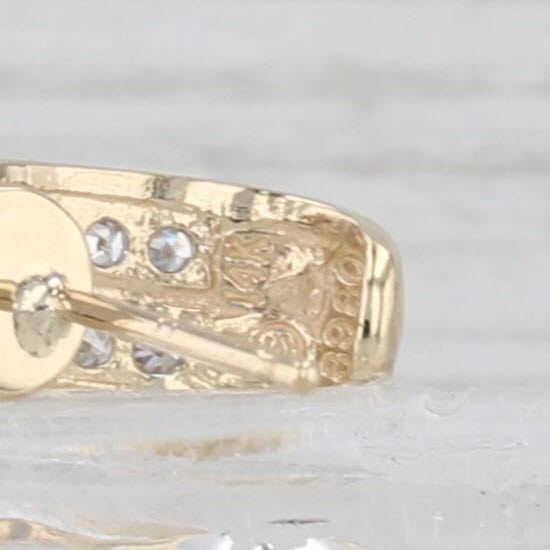 0.16ctw Diamond Small J-Hook Earrings 14k Yellow Gold Butterfly Backs