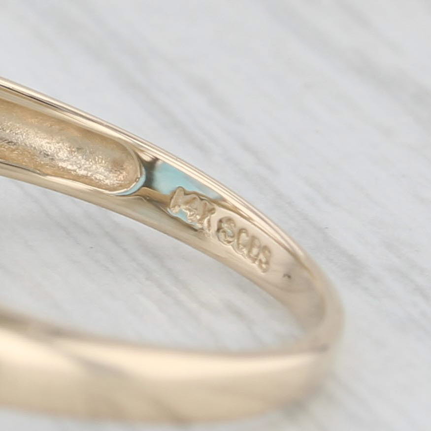 Light Gray 8.80ct London Blue Topaz Ring 14k Yellow Gold Emerald Cut Solitaire Size 8.25