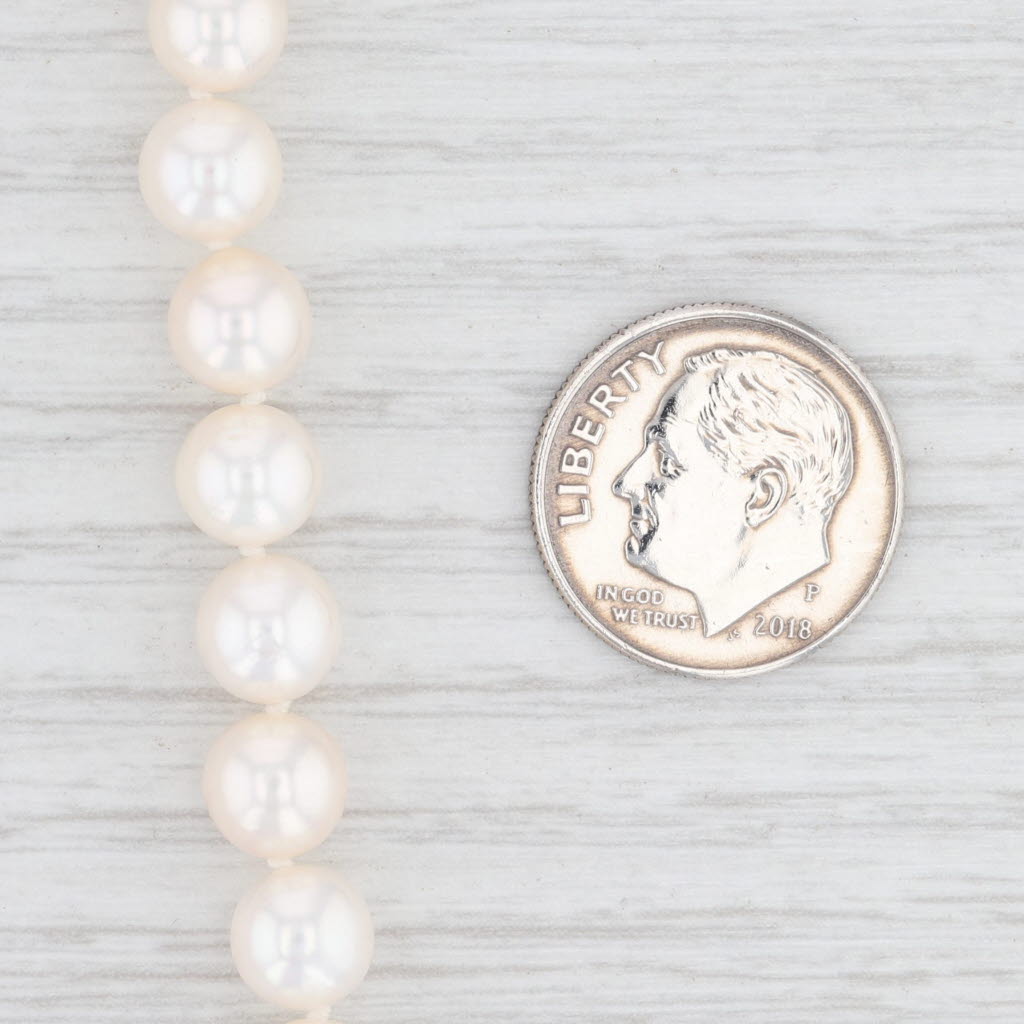 Pascal Saltwater Cultured Pearl Strand Necklace 18k Gold 15.25”