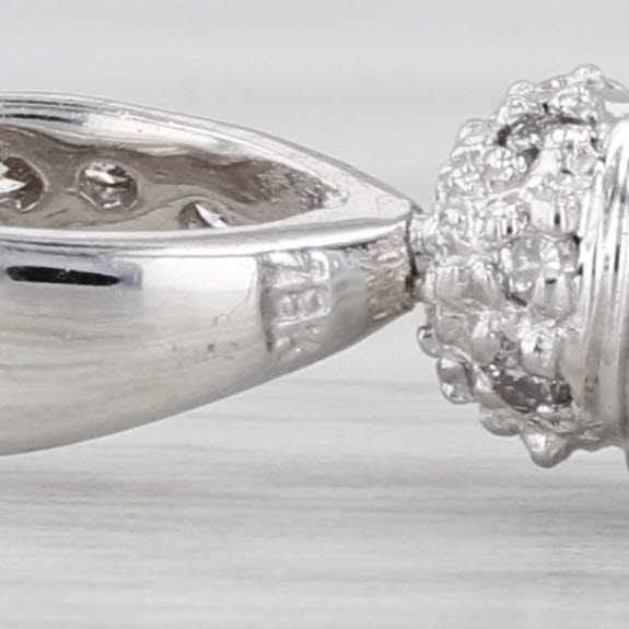 2.16ctw Diamond Sapphire Ruby Pendant 18k White Gold Drop