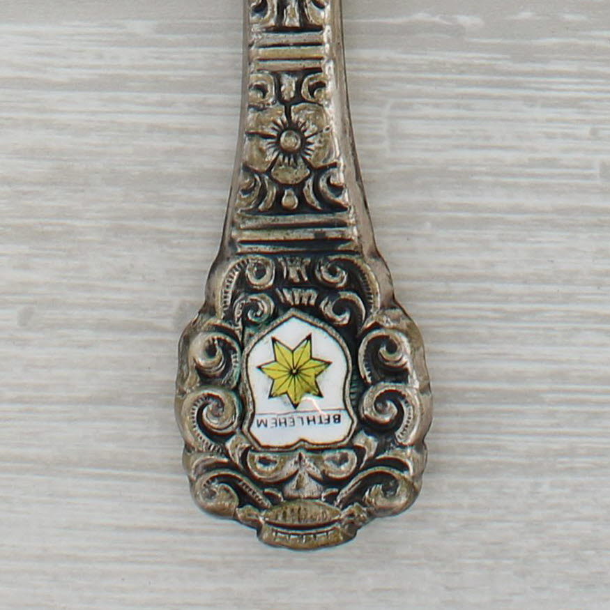 Gray Vintage Bethlehem Letter Opener 800 Silver Stainless Steel Enamel
