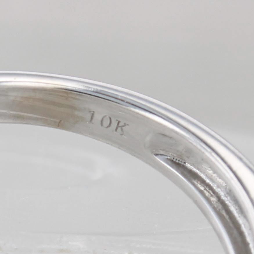 Gray 0.39ctw Champagne White Diamond Bypass Ring 10k White Gold Size 7 WDC