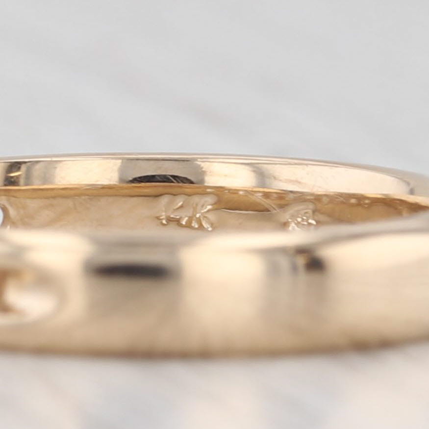Light Gray 0.25ctw Diamond Wedding Band 14k Yellow Gold Size 7 Stackable Anniversary