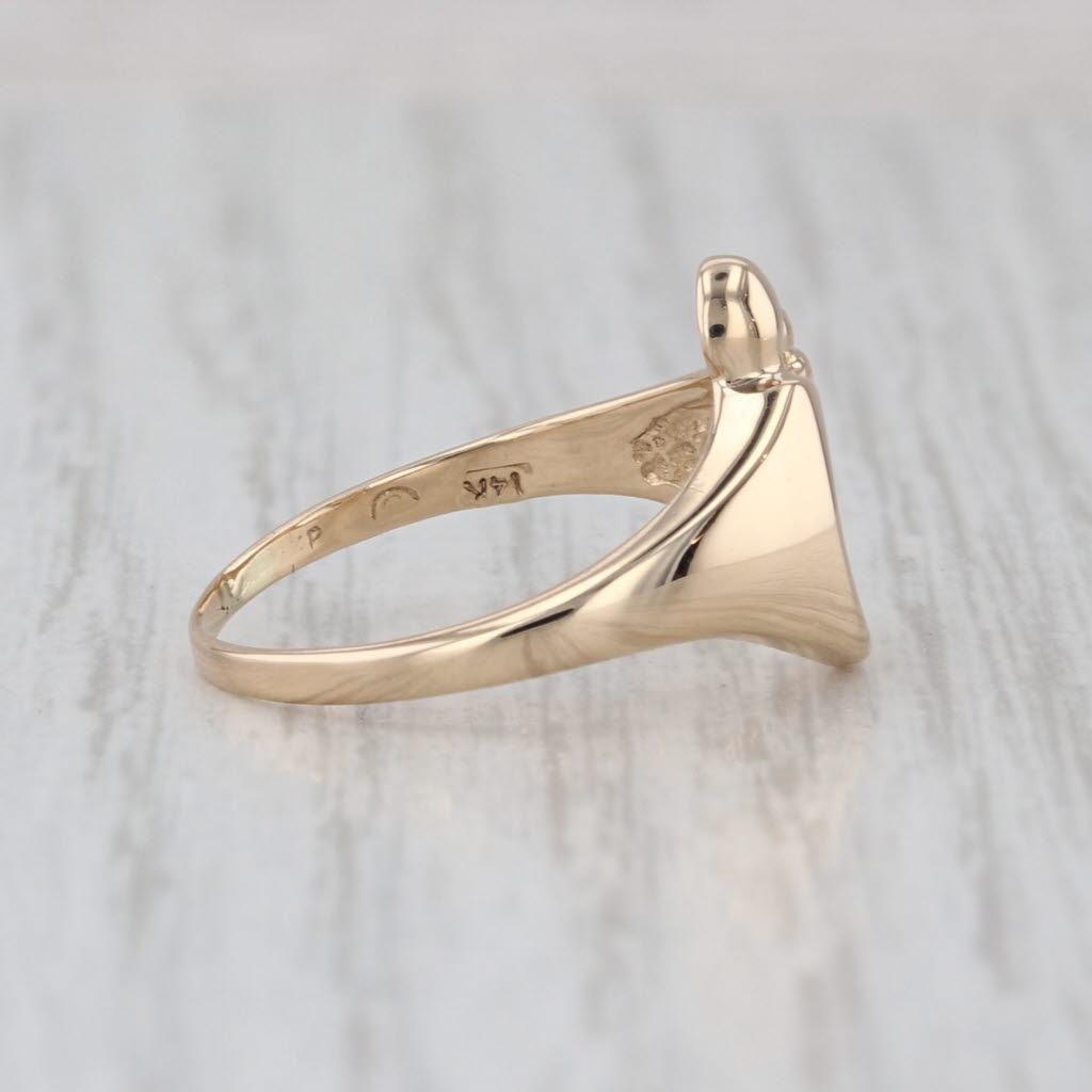 Mother & Child Ring 14k Yellow Gold Keepsake Size 6.25