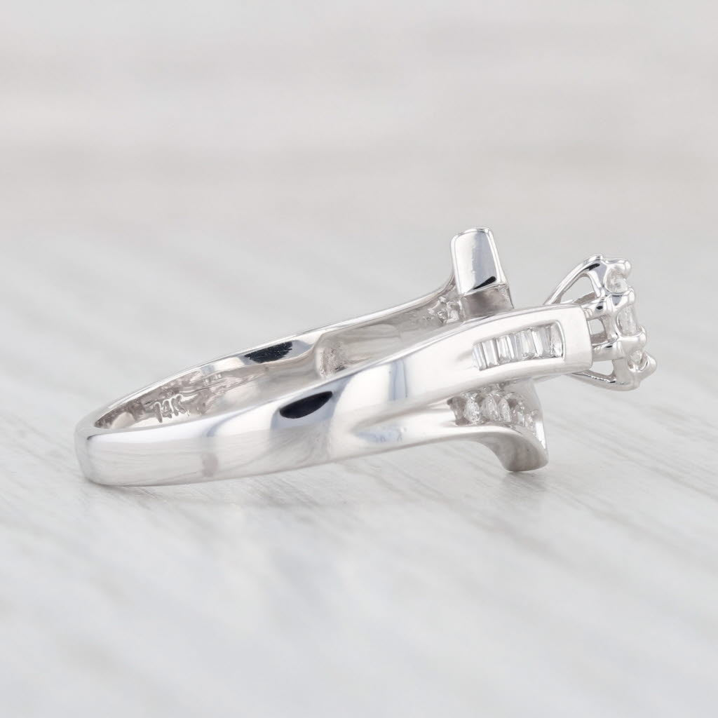 Light Gray 0.23ctw Diamond Engagement Ring 14k White Gold Size 7 Bridal