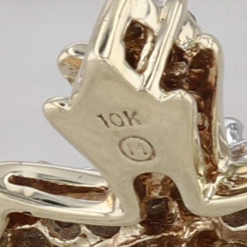 0.21ctw Diamond Cross Pendant 10k Yellow White Gold Floating Drop