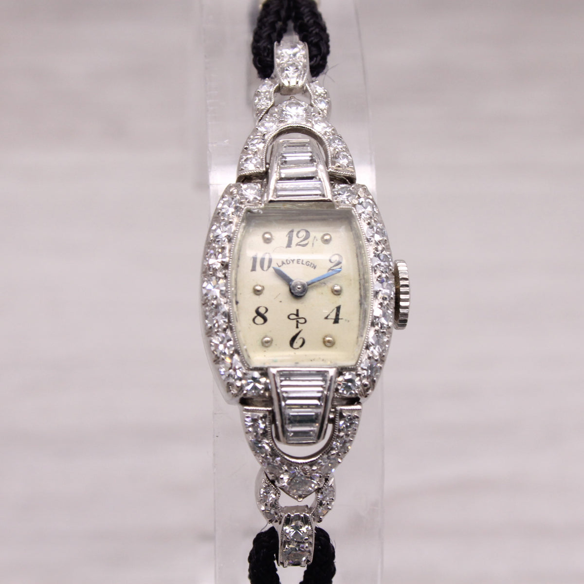 VERY RARE Vintage Ladies ERA Watch Co. Watch ANTIQUE PLATINUM DIAMOND-SAPPHIRE WATCH | Antique Womens  main image 2