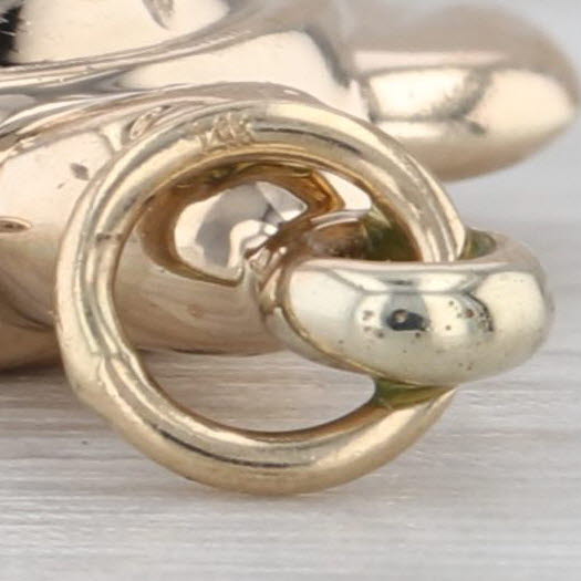 Sea Turtle Charm 14k Yellow Gold Nautical Pendant