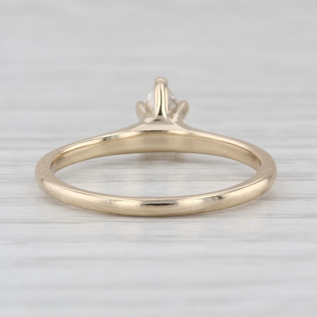 0.24ct VS2 Pear Brilliant Solitaire Engagement Ring 14k Yellow Gold Size 6.25