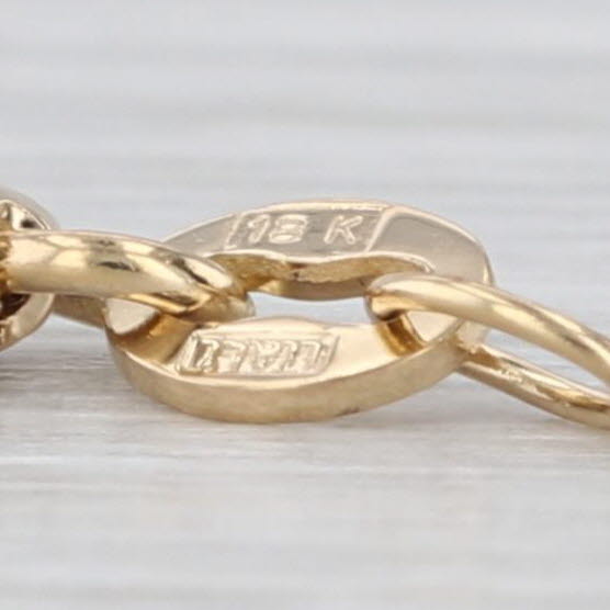 18" 0.7mm Cable Chain Necklace 18k Yellow Gold Milor Italy