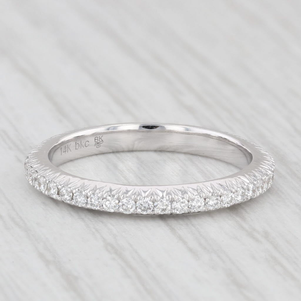 Light Gray New Diamond Eternity Band 18k Gold Size 6.5 Wedding Stackable Ring Beverley K