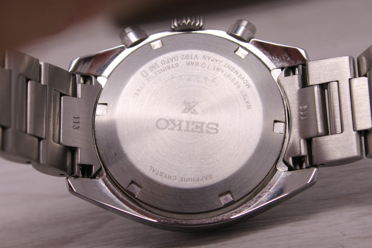 Seiko Prospex Speedtimer Solar Chronograph Watch 39.5mm Steel Date SSC817